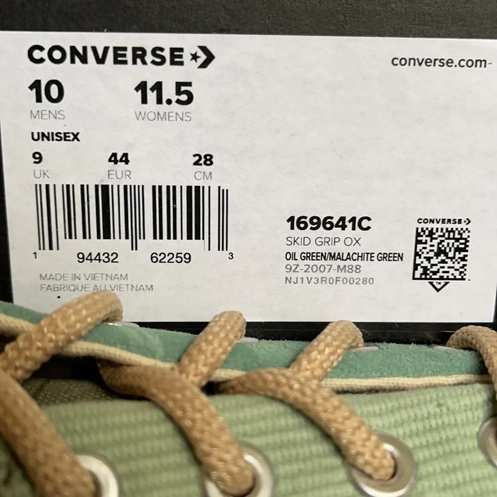 Converse Skid Grip OX Oil Green/Malachite Green MEN`S